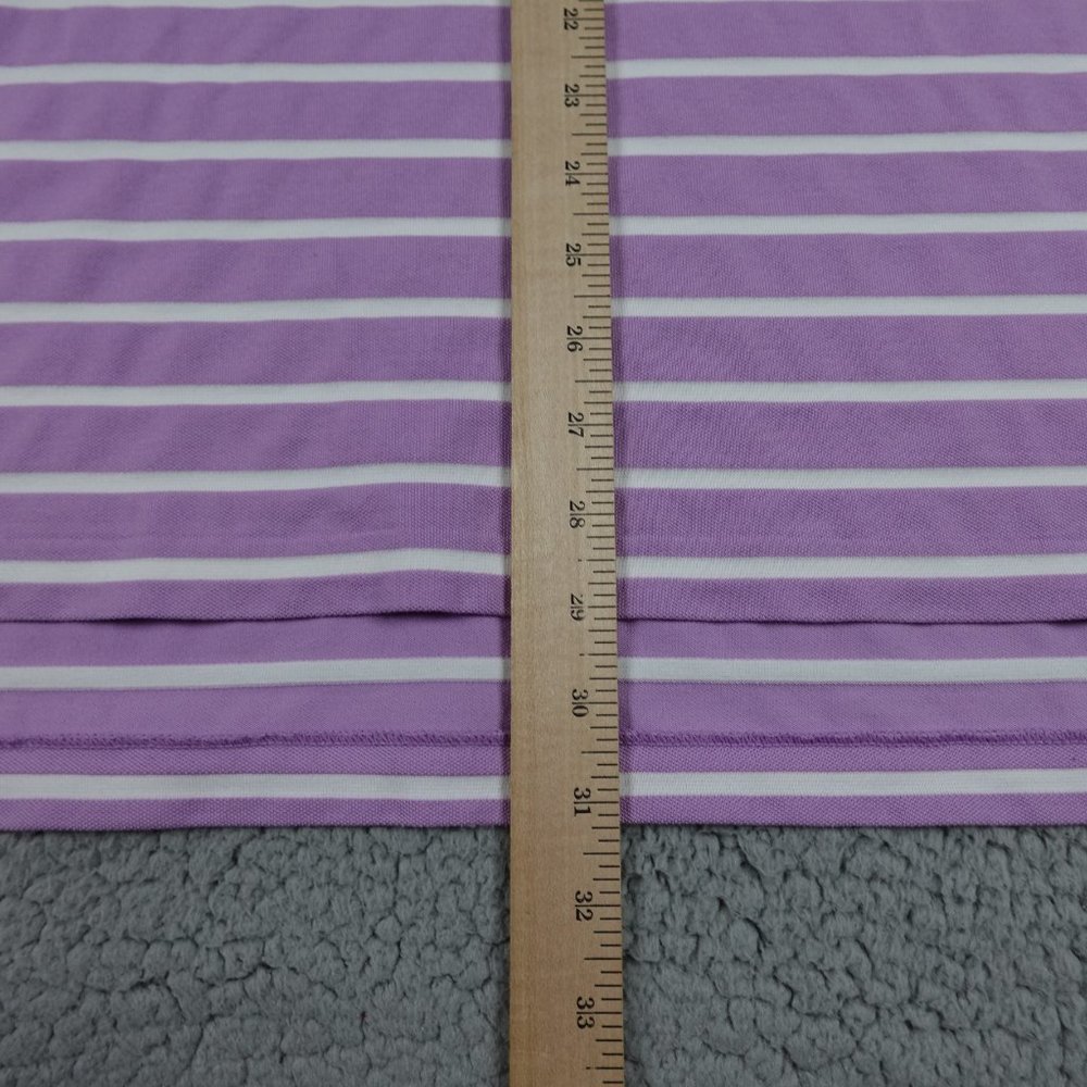 VTG Polo Golf Ralph Lauren Performance Shirt Mens Medium Purple Striped Polo - Picture 6 of 11